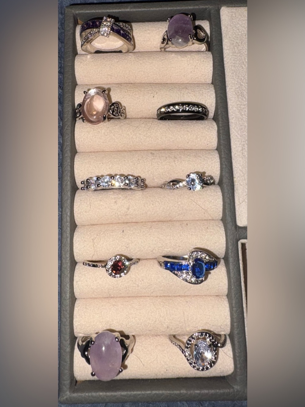 Silver tone rings set of 10 you get them all.